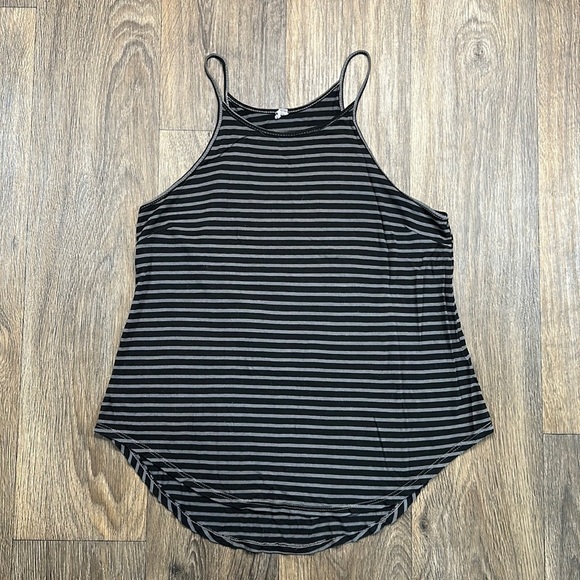 Stripes - Halter Stripe High Low Top - Picture 1 of 4